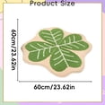 thumbnail image 3 of Flower Shaped Round Rug for Bedroom Living Room, Fluffy Circular Rug Washable Nursery Rug for Room Nonslip Indoor Floor Mat for Entryway, Green Leaves, 31.5x31.5 Inch, 3 of 8