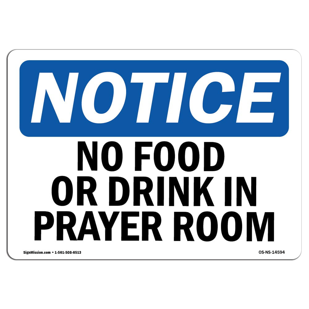 Protect Your Business Work Site OSHA Notice Sign Notice No Eating Or Drinking in This Area Aluminum Sign Warehouse & Shop Area  Made in The USA 