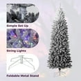 thumbnail image 4 of HOBLOC Slim Artificial Christmas Tree，Gradient Stable Metal Stand Christmas Tree，Space-Saving Christmas Tree for Home & Office,6FT,White&Black, 4 of 9