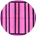 thumbnail image 1 of Ahgly Company Indoor Round Abstract Pink Modern Area Rugs, 8' Round, 1 of 4