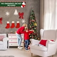 thumbnail image 3 of Costway 7ft Pre-lit PVC Artificial & Pine Needles Half Christmas Tree w/ 150  Lights, 3 of 10