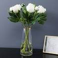 thumbnail image 5 of Visland 4PCS Artificial Flowers, Fake Peony Flowers Silk Flower Arrangements Decorations Plastic Flower Bouquet Decor Wedding Table Centerpieces, 5 of 7