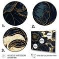 thumbnail image 3 of Designart "Blue Gold Peonies Celebration IX" Floral Peony Canvas Print, 3 of 5