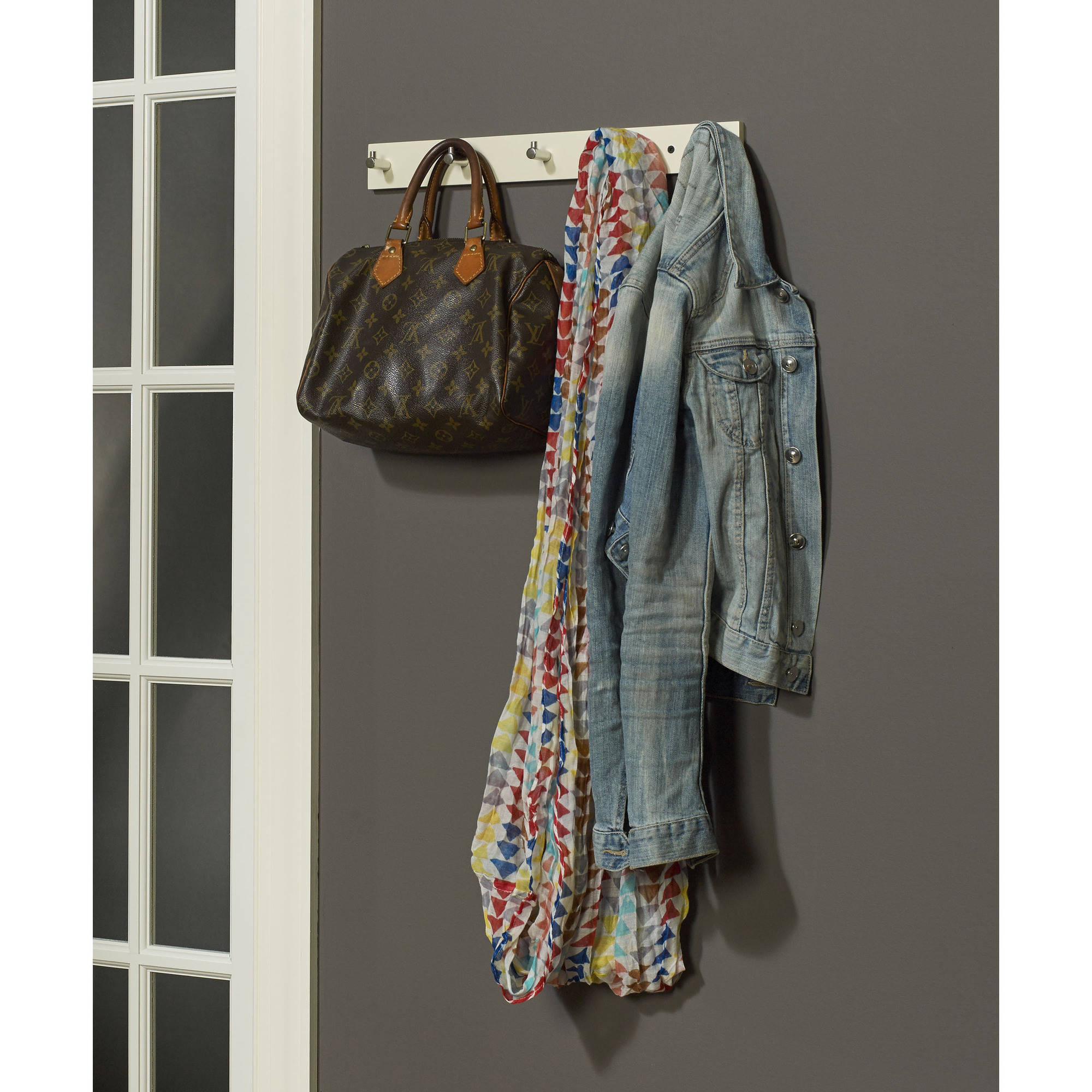 Wallscapes 5Hook Metal Coat Hanger, White