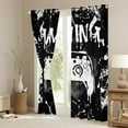 thumbnail image 3 of Gamer Curtains & Drapes Gaming 30%-50% Blackout Curtains Video Gamer Room Decor,Gamepad Controller Gamer Window Curtains White Black Tie Dye Window Treatments, 3 of 6