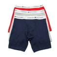 thumbnail image 2 of Men's Tommy Hilfiger 09TE001 Basic 100% Cotton Boxer Brief - 3 Pack (Gray/Red/Navy L), 2 of 4