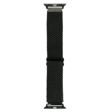 Onn Black Woven Knit for Universal Watch Band, Apple, Samsung Galaxy Garmin, Unisex