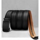 thumbnail image 4 of Cinturón para hombre, cinturón de cuero con trinquete, cierre automático para traje de hombre, ropa de negocios, ancho 35 mm, tamaño ajustado, 4 of 6