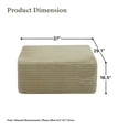 thumbnail image 6 of Oooh life Beige Large Oversized Ottoman Footrest for Bedroom, Footrest Ottoman & Coffee Table, Solid Plush Ottoman, Rectangle Floor Ottoman Foot Rest, 6 of 6