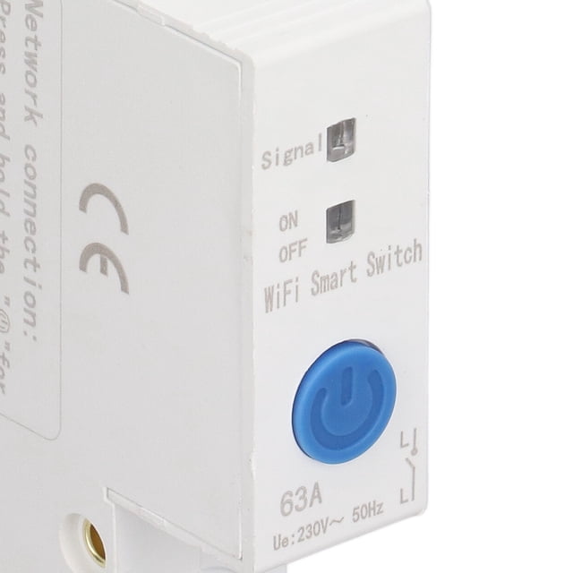 Disyuntor Inteligente, AC230V 63A Disyuntor WiFi Inteligente Control Remoto Disyuntores En Miniatura Interruptor 1P Montaje En Riel DIN App Control Remoto Interruptor De Relé De Tiempo