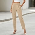 thumbnail image 6 of Admvng Women's Pants Straight Leg Long Pants Slim Fit Work Business Casual Trousers, 6 of 8