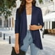 thumbnail image 5 of Cárdigan Ligero Cárdigan ligero para mujer Estilo informal Cárdigan drapeado suave para mujer Traje diario Ygjytge Azul Marino Xl para Mujer, 5 of 6