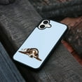 thumbnail image 4 of WIRESTER Shockproof Soft Rubber Cover Case for Apple iPhone 16 6.1" 2024, Basset Hound Dog Lying Down Looking Up On Light Blue Background, 4 of 5