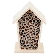 thumbnail image 1 of Nichoir en bois pour insectes et abeilles, abri en bois pour décoration de jardin extérieur, 1 of 4