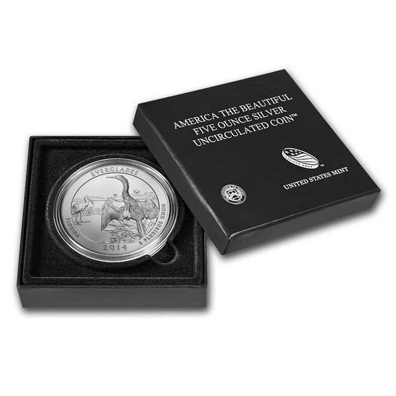 2014-P 5 oz Silver ATB Everglades (w/Box & COA)