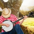 thumbnail image 3 of Costway 5 String Geared Tunable Banjo 24 Brackets Closed Back Remo Head w/ Case, 3 of 10