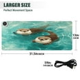 thumbnail image 4 of Wobogo Cute Otter Heated Mouse Pad Extra-Large Desk Mat With 3 Heating Levels and 3-hour Auto Shut-Off Protection Ideal for Computer Keyboards Home Office Hand-warming Essential 31.5in × 13in, 4 of 9