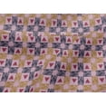 thumbnail image 4 of oneOone Viscose Jersey Fabric Check & Triangle Ikat Printed Craft Fabric BTY 60 Inch Wide, 4 of 5