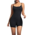 thumbnail image 2 of Body deportivo informal de color liso para mujer, ajustado, con tirantes, para yoga, danza, running y fitness., 2 of 5
