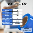 thumbnail image 3 of MMBM Blue Cast Hand Stretch Wrap 18" x 1500' 4 Rolls 80 Gauge Opaque Shrink Film for Moving Packing Pallets, 3 of 8