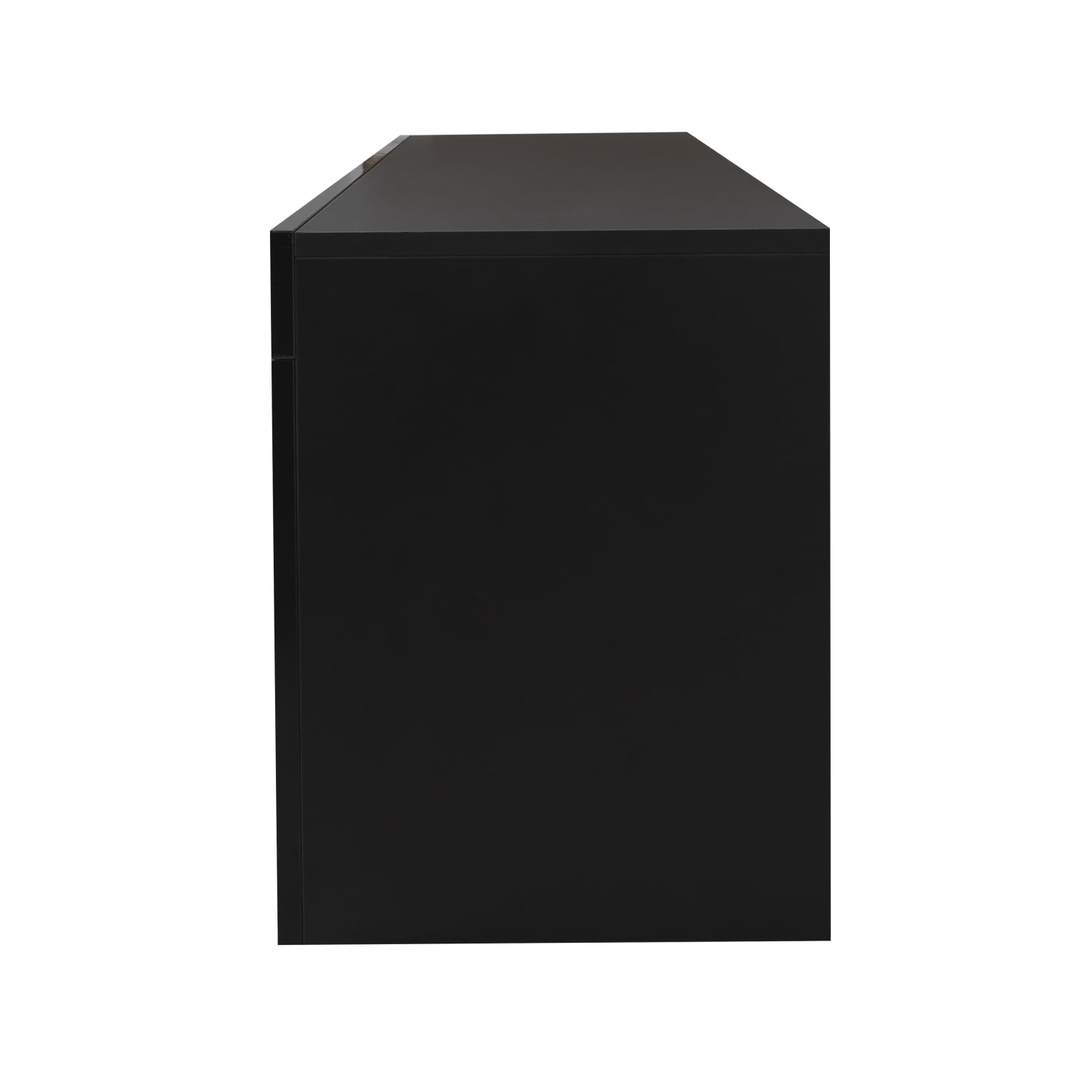 Black TV Stand with LED RGB Lights, Flat Screen TV Cabinet, Gaming Consoles for Entertainment Lounge, Living Room, Bedroom