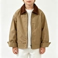 thumbnail image 2 of YunPes Boys Denim Jacket Full Zip Fashion Baggy Collar Jean Jacket Vintage Cargo Outerwear for Kids Fall Winter Casual Versatile Clothes, 2 of 7