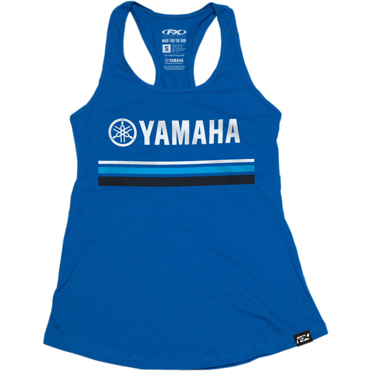 Factory Effex Yamaha Stripes Womens Tank Top Royal Blue Blue, Large 