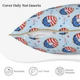 thumbnail image 5 of KLL Donut with the USA Fag Decorative Throw Pillow Covers Velvet Soft for Couch Sofa Bedroom Living Room Outdoor - 18"x18", 5 of 8