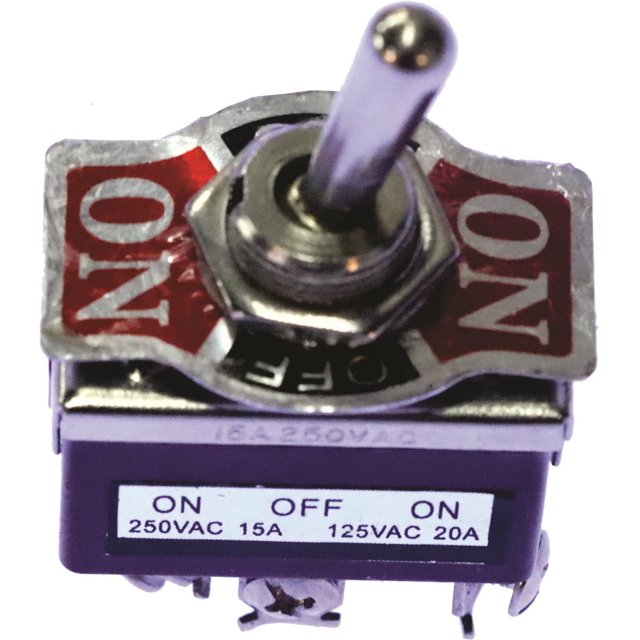 SWITCH DE PALANCA 6 PATAS 3 VIAS ON-OFF-ON 15A/250V 20A/125V RADOX CHSW-267