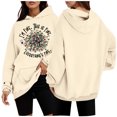 thumbnail image 1 of WEAIXIMIUNG Sweatshirts d'Automne Graphiques Mode Imprimé de Noël Décontracté à Capuche Manches Longues Hoodie Femme, 1 of 4