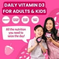 thumbnail image 6 of Llama Naturals Vitamin D3, Vegan, Organic Immune Support Supplement, Vitamin D Gummies for Adults and Kids, Real Fruit Gummy Vitamins, Promotes Bone Health, No Added Sugar Cane, Raspberry, 60 Ct, 6 of 6