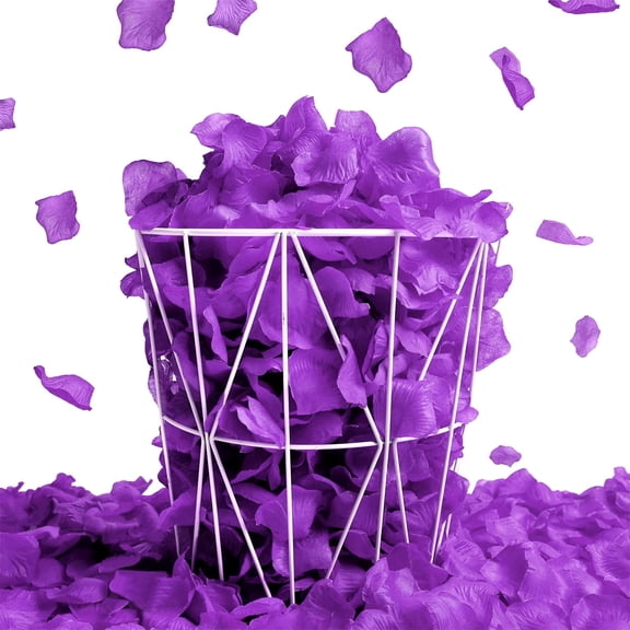 Dark Purple Rose Petals Decor, 100pcs Silk Petals for Romantic Home Party Decor F