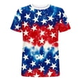 thumbnail image 4 of HONHUZH Mens Plus Size Summer Tops Retro 250Th Anniversary of The United States Print Shirt Patriotic Flag USA Tshirt, 4 of 5
