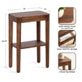 thumbnail image 5 of Kate and Laurel Talcott Modern Rectangle Wood Side Table, 16 x 10 x 25, Walnut Brown, Transitional Decorative Two-Tier End Table for Use as a Bedroom Nightstand or Living Room Accent, 5 of 8