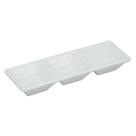 

Rome Rectangular 3 Ccmpartment Dessert Plate 7 1/2 W X 2 1/2 L Melamine White Pack of 12