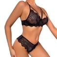 thumbnail image 1 of Conjunto de ropa interior de encaje para mujer, conjunto de bragas con sujetador de encaje, conjunto de bragas con sujetador con cuello en V, conjunto de bragas con sujetador de encaje para mujer, eficiencia óptima, 1 of 7