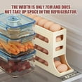 thumbnail image 3 of 4 Tiers Egg Holder for Fridge,Egg Dispenser for Refrigerator,4 Tier Rolling Egg Holder Dispenser,30 Eggs Fridge Egg Rack Large Capacity Egg Dispenser for Refrigerator (Yellow*2), 3 of 5