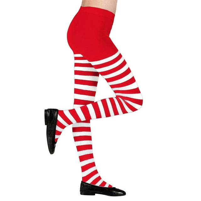 Collants Rayés pour Filles Thème Carnaval de Sorcière Accessoire de Fête d'Halloween