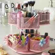 Nifty Home Products Cosmetic Organizing Carousel in Powder Coated Pink