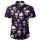thumbnail image 3 of Camisas de calavera para hombre, camisas casuales de manga corta para hombre, ropa de verano 2024, ropa para hombre, camisas holgadas de gran tamaño con solapa, camisas, 3 of 5
