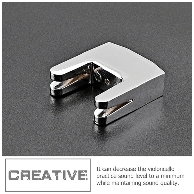 MERRYHAPY 1ensemble Violoncelle en Métal Silencieux pour Débutants Contrôle du Volume Design Courbé