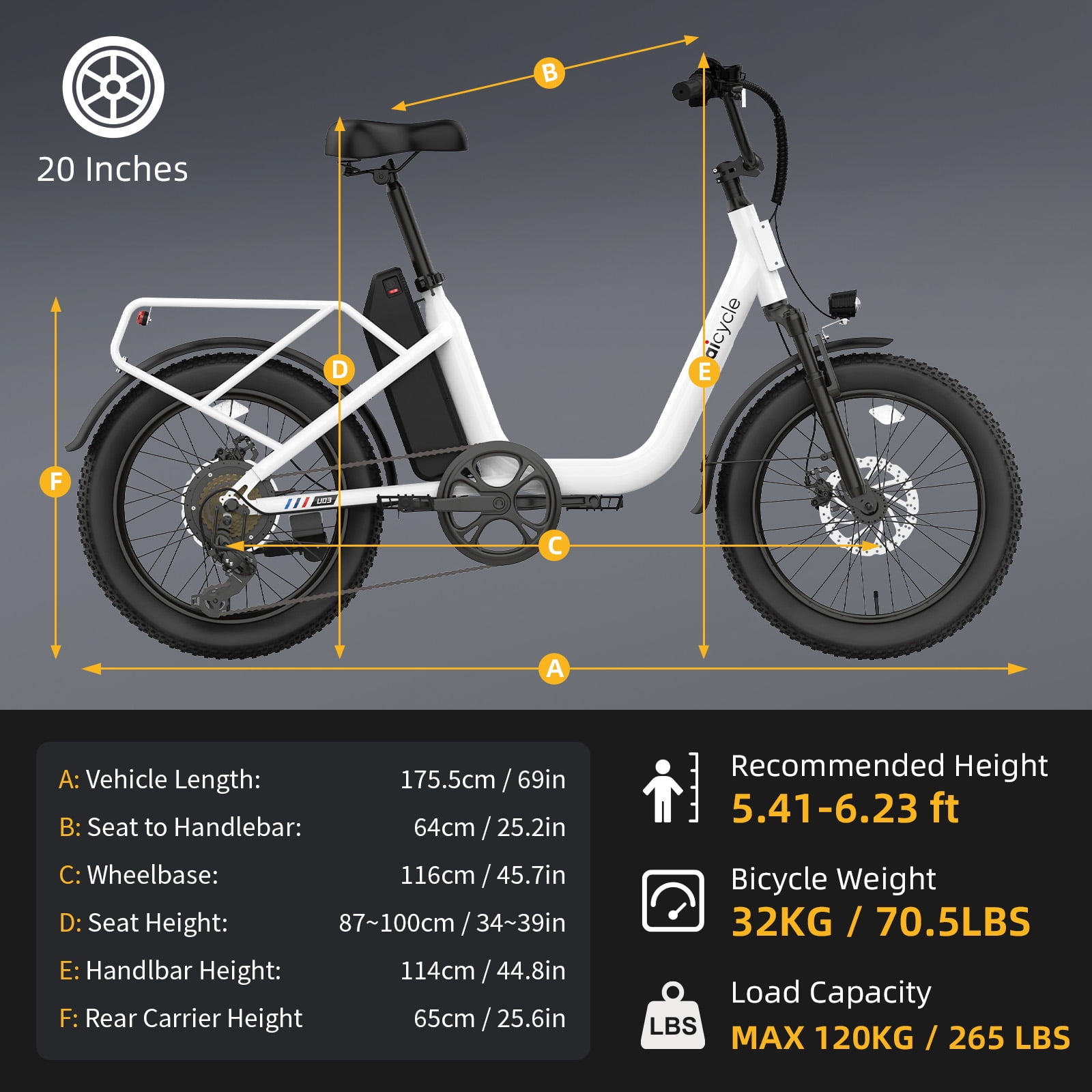 Electric Bikes For Adults 28MPH E-Bicycle 1200W 20" Fat Tire Ebike 90 Miles Long Range Electric Bicycles With 48V Removable Battery,7 Speed Step-Thru Ebike (Black)