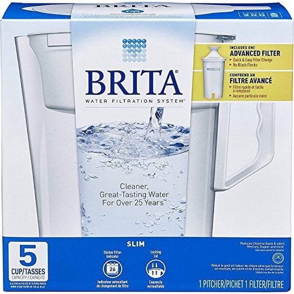 Filtro de agua Pitcher Brita Slim 1.2 L con filtro avanzado
