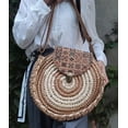 thumbnail image 5 of CoCopeaunt Women Straw Beach Bags Round Summer Shoulder Tote Bag Handwoven Rattan Crossbody Satchel Handbags Purse, 5 of 7