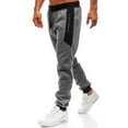 thumbnail image 1 of WEAIXIMIUNG Overalls Mens Denim Men's Solid Color Casual Sports Pants Zipper Pocket Color Matching Trousers, 1 of 4