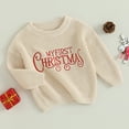 thumbnail image 7 of Toddler Baby Girl Boy Christmas Sweaters Knit Long Sleeve Crewneck Warm Pullover Sweatshirt Tops Cute Fall Winter Clothes, 7 of 7
