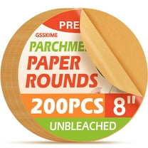8 Inch Parchment Paper Rounds, 200Pcs Precut Baking Paper Sheets, Non-Stick Parchment Rounds for Baking Bread, Cake, Cookie and More