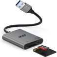 thumbnail image 1 of SD Card Reader, USB A 3.0 to Micro Memory Card Reader, Aluminum Dual Slot SD to USB Adapter for Computer, PC, Laptop and Type A Devices, Compatible with SD/Micro SDXC/SDXC/SDHC/MMC/TF Cards, 1 of 9