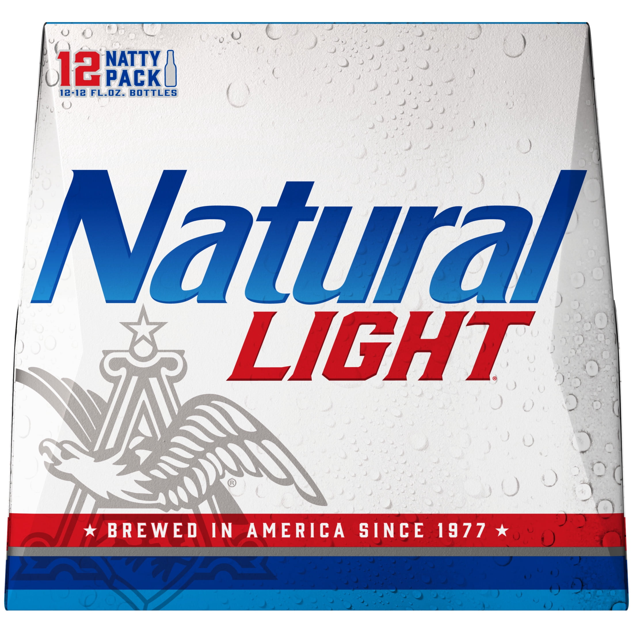 Natural Light American Lager Beer 12 pack 12 fl oz Glass Bottles 4.2% ABV