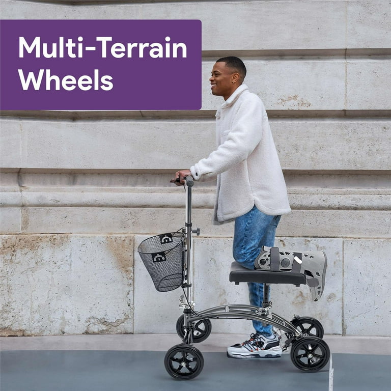 ProHeal Steerable Knee Walker with Basket - Lightweight